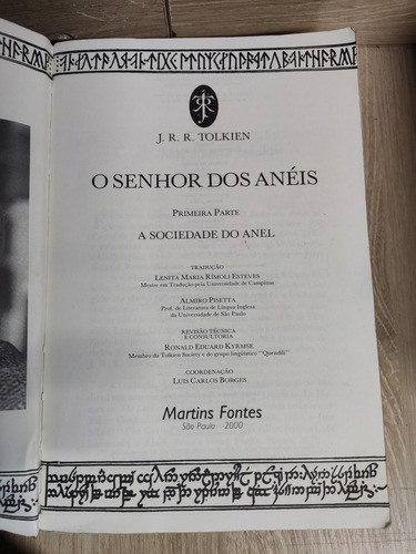 Trilogia O Senhor Dos Anéis Três Partes - Martins Fontes Edição Brasileira (Usado)