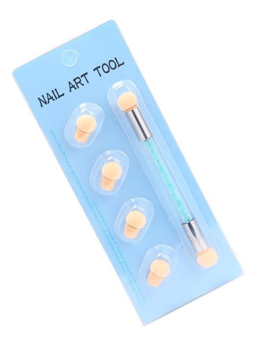 Pincel Esponja Degrade Para Uñas Con 6 Puntas Manicuria