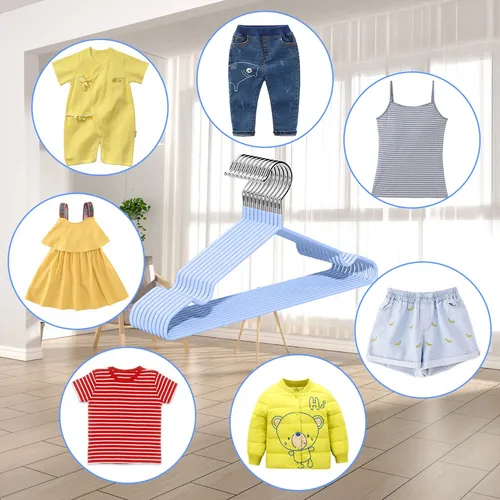 30 Ganchos Para Ropa Perchas De Acero Inoxidable Sólida Niño