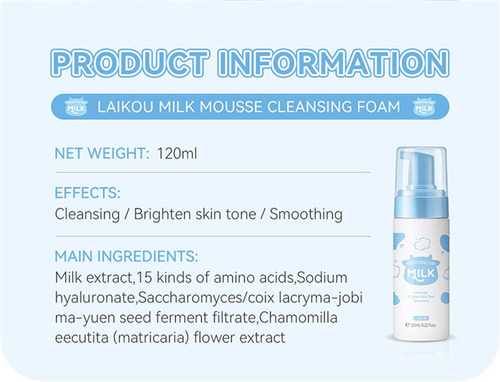 B New Laikou Leche Limpiadora Facial Limpiadora Poros Refre