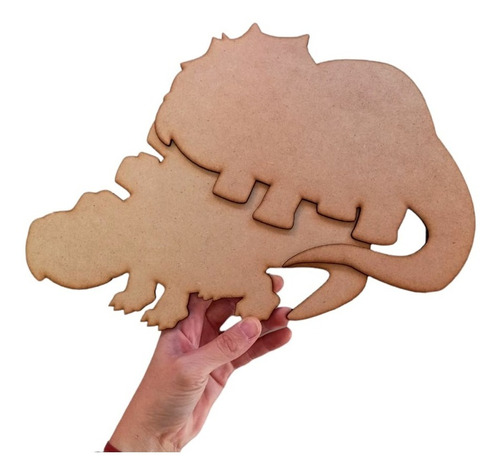 10 Dinosaurios 27cm Fibrofacil 3mm Mdf Souvenirs Pintar