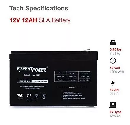 Baterías de 12 voltios para motocicletas, marca ExpertPower