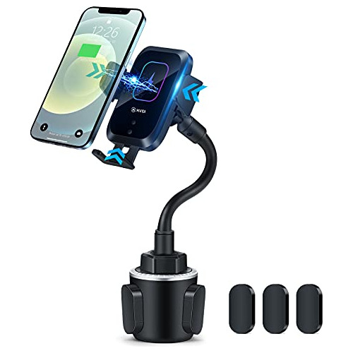 Piosoo Wireless Car Charger-cup Holder Phone Mount,automatic
