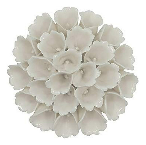 Alycaso Cerámica Hortensia Flor Decoración De Pared Arte Flo