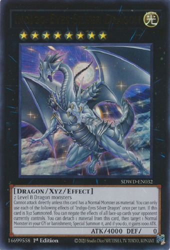 Indigo-eyes Silver Dragon - Mysterytcg Sdwd-en032 Inglés