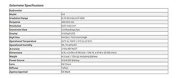 Solar Light Company, Inc Solarmeter Model 6.0 Standard U Ssb