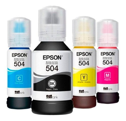 Pack 4 Botellas De Tinta Epson T504