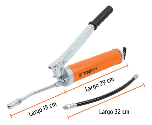 Inyectora De Grasa 14 Oz, 10000 Psi Con Grip, Truper 14861