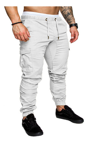 Pantalón Cargo Deportivo Elástico De Algodón Para Atar