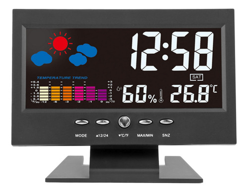 Despertador Digital Con Pronóstico De Estación Meteorológica