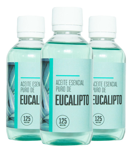 Kit De 3 Frascos De Aceite Esencial De Eucalipto - 125 Ml