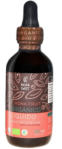 Monk Fruit Orgánico Líquido, 60ml, Mayan Sweet