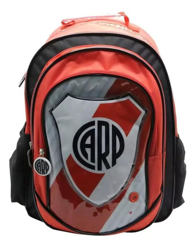 Mochila River Plate 16 Espalda Con Sonido Cresko Color Rojo Diseño de la tela Liso