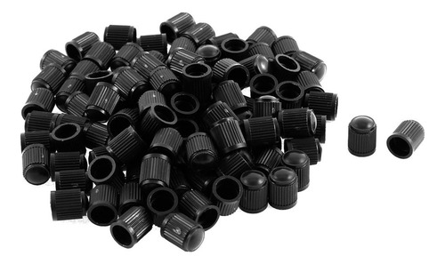 100 Tapa De Válvula Tapon Pivote Valvula 10mm De Coche Negro