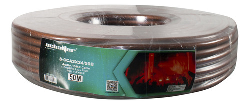 Cable Audio Rollo Flexible Cobre Cal 2x24 Awg 50 Mts Msi