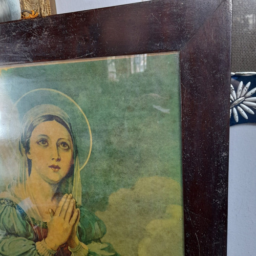 Imagem 5 de 7 de Santa Luzia Quadro Gravura Antigo Anos 60