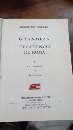Libro Grandeza Y Decadencia De Roma   3 Tomos