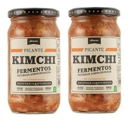 2x Kimchi Picante Fermentos Alcaraz Recetas Entonces 310g Dw