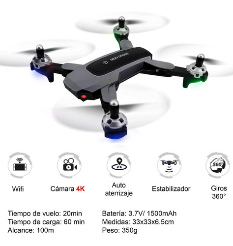 Imagen 5 de 6 de Drone Vak 1811 Reconocimiento Optico Gestos 2 Camaras Wifi