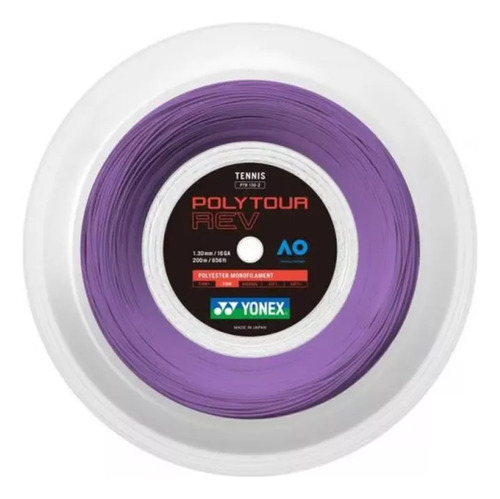 Cuerda Tennis Yonex Rollo Polytour Rev 130 Morado Ptr130-2yx