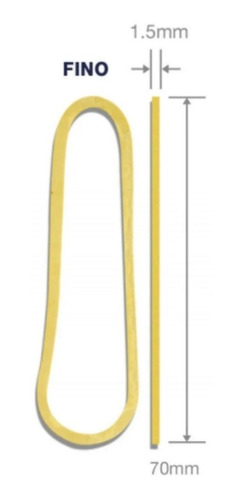 Elastico Latex Nº 18 Liguinha P/ Dinheiro 600 Un - Amarelo