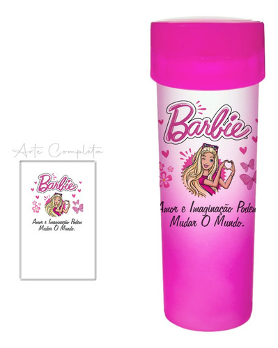 Garrafa Squeeze Personalizada 450ml - Barbie Cor Barbie 07