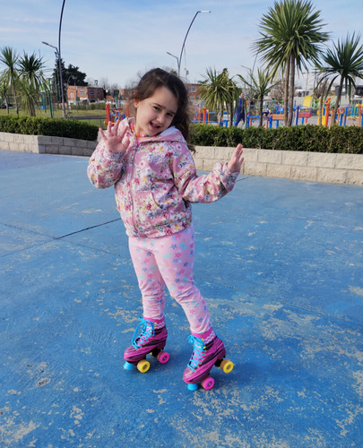 Patines Gadnic Simil Soy Luna Para Niñas 4 Ruedas Frenos PU +