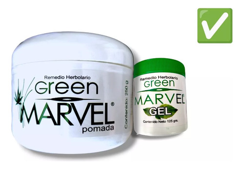 Crema Green Marvel 250 Grms + Gel Green Marvel
