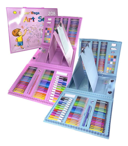 208 Piezas De Arte Para Niños Kit Set De Dibujo Portátil