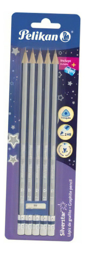 Lápices De Grafito #2hb Silverstar 5 Piezas Pelikan