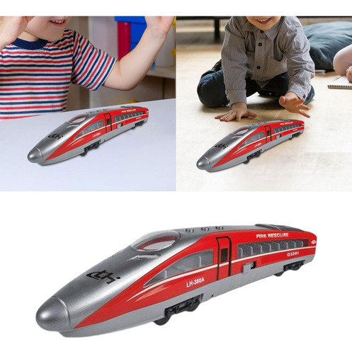 Juguete De Tren De Alta Velocidad Con Sonido Y Luces Rojo
