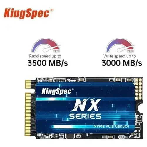 SSD KingSpec 1TB M.2 2242 PCIe NVME 3500MB/s NXM-1TB Preto | Frete