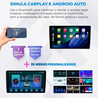 Multimídia Honda Crv 2007 A 2011 2+64gb Quadcore Carplay 9p Preto