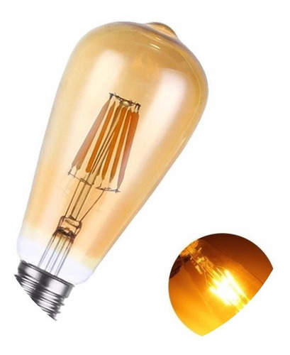 Ampolleta Led Tipo Edison 4 Watts Retro Vintage Color Oro