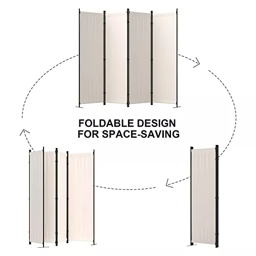 Biombos Baratos Separador De Habitación 4 Paneles Plegable