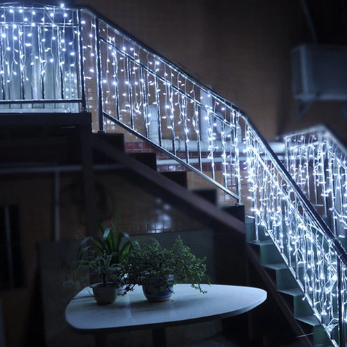 Luces Matrimonio Cascada 7.8 Mt 300led Blanco Calido Navidad