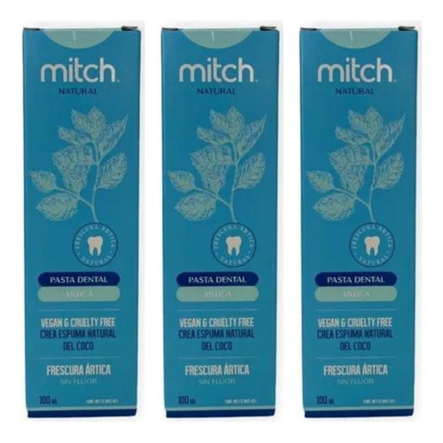 3 Pack Pasta Dental Mitch Premium Frescura Ártica 100ml