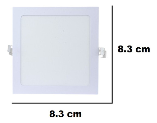 Lampara Led 3w Empotrar Plafon Panel Slim Luz Calida 10 Pz