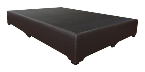 Base Cama Box Urban Queen Size Tacto Piel Chocolate