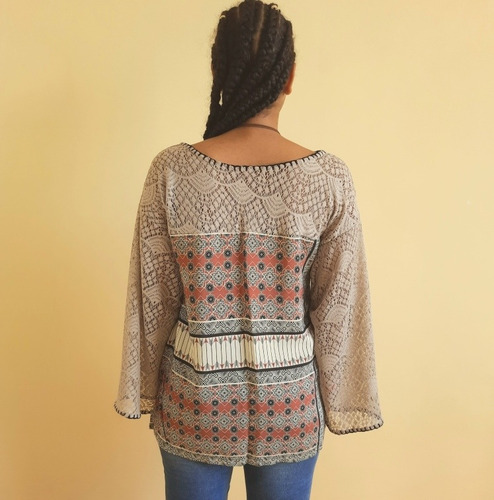Imagem 4 de 4 de Blusa Bata Feminina Tecido Ludmila