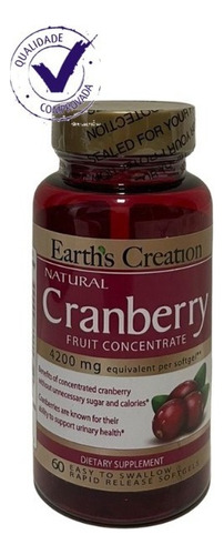Cranberry 4200mg (60 Softgels) Earths Creation Original