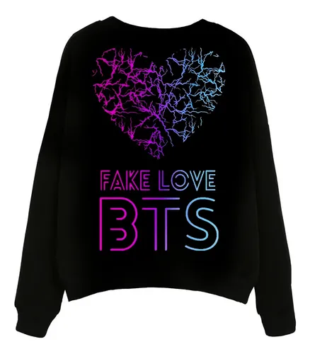 Sudadera fake love negra hotsell