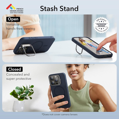 Funda Para iPhone 15 Pro Case Con Magsafe Azul Oscuro