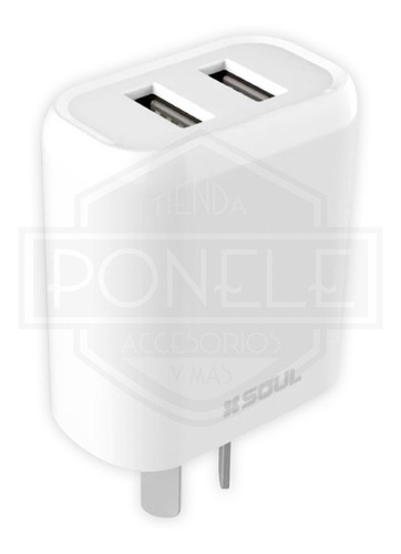 Cargador Rapido Tipo C 2.4a Soul 2 Usb Para Samsung Motorola