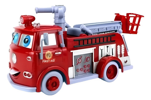 Juguete Camion Bomberos Lanza Burbujas Movimiento Y Sonido