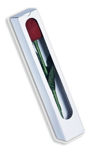 Imagen 3 de 5 de Estuche Para Anillo De Compromiso / Joyería , Rosa Con Tallo