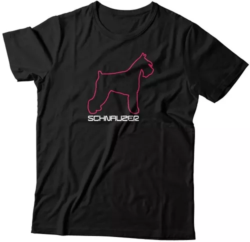 Playera Schnauzer Silueta Rosa Neon Ropa Perro Schnauzer | Meses sin  intereses