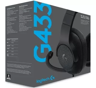 Diadema Logitech G433 Sonido 7.1 Gamer Usb 3.5 Pc Negra /vc