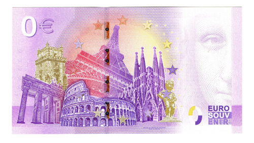 Billete 0 Cero Euro Souveni Times Square New York U S A 2022