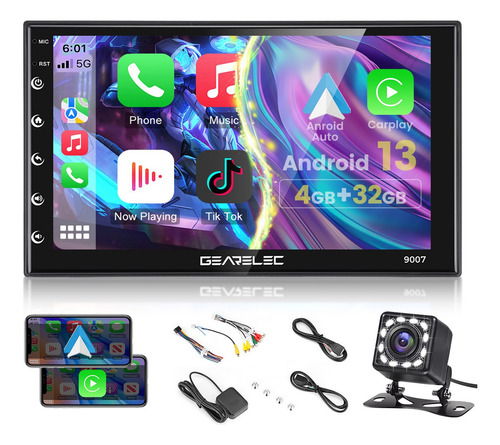 Autoestéreo Wifi Gps Android 7in 1din Con Cámara Autoestéreo 4+64g Wifi Gps Android 7in Con Cámara Con Cámara